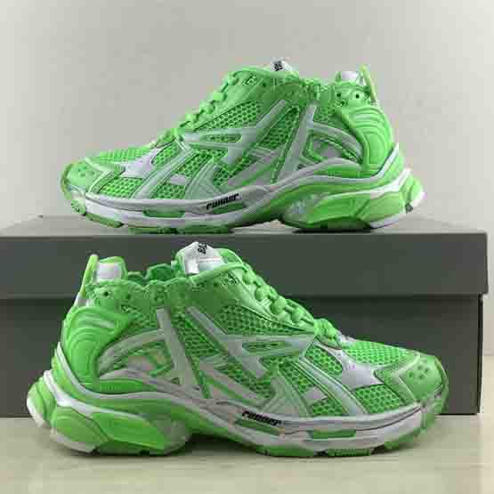 Balenciaga Runner Sneaker In FLuo Green  - FashionPlug