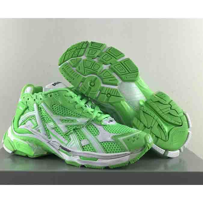 Balenciaga Runner Sneaker In FLuo Green  - FashionPlug