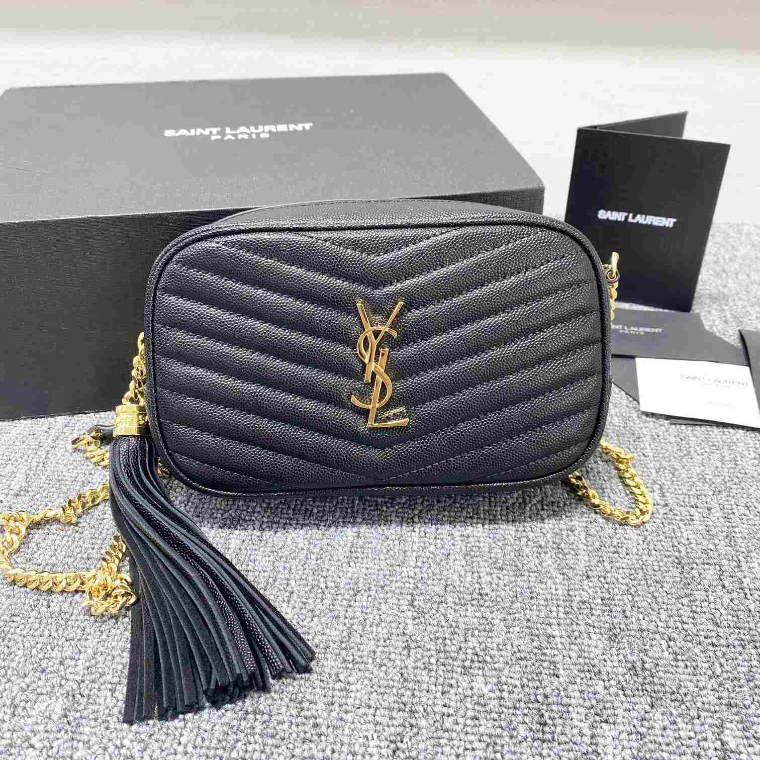 Saint Laurent Lou Camera Bag In Quilted Leather(18-11x5cm) - FashionPlug