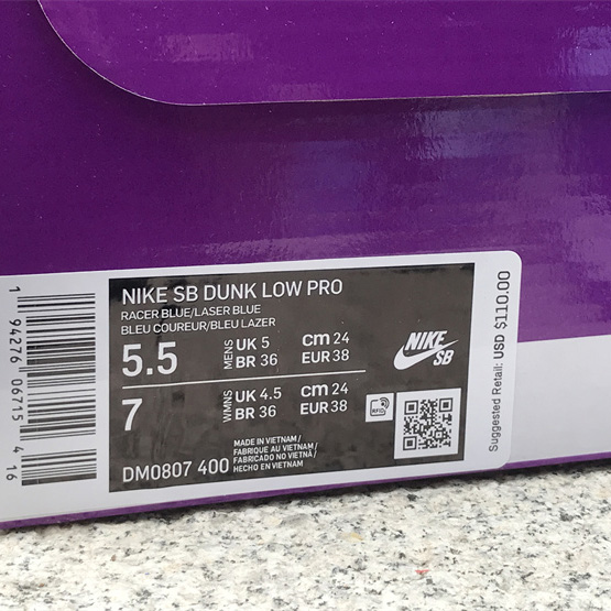 Nike SB Dunk Low “Blue Raspberry” Sneaker   DM0807-400 - FashionPlug
