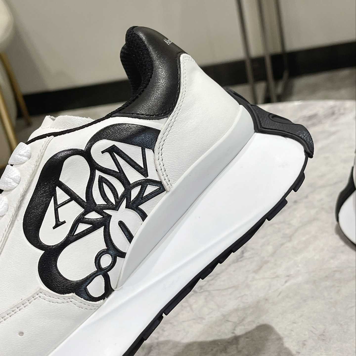 Alexander Mqueen Sprint Runner Lace-Up Sneaker - FashionPlug