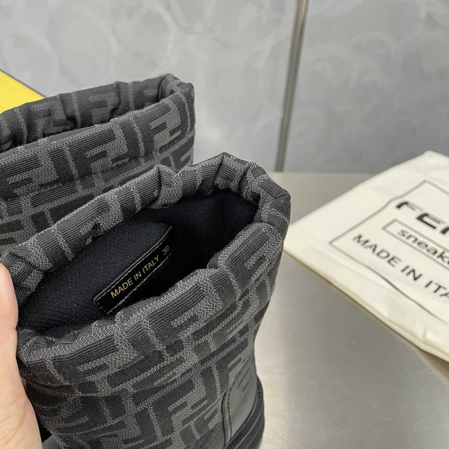 Fendi Force Black Leather Boots - FashionPlug