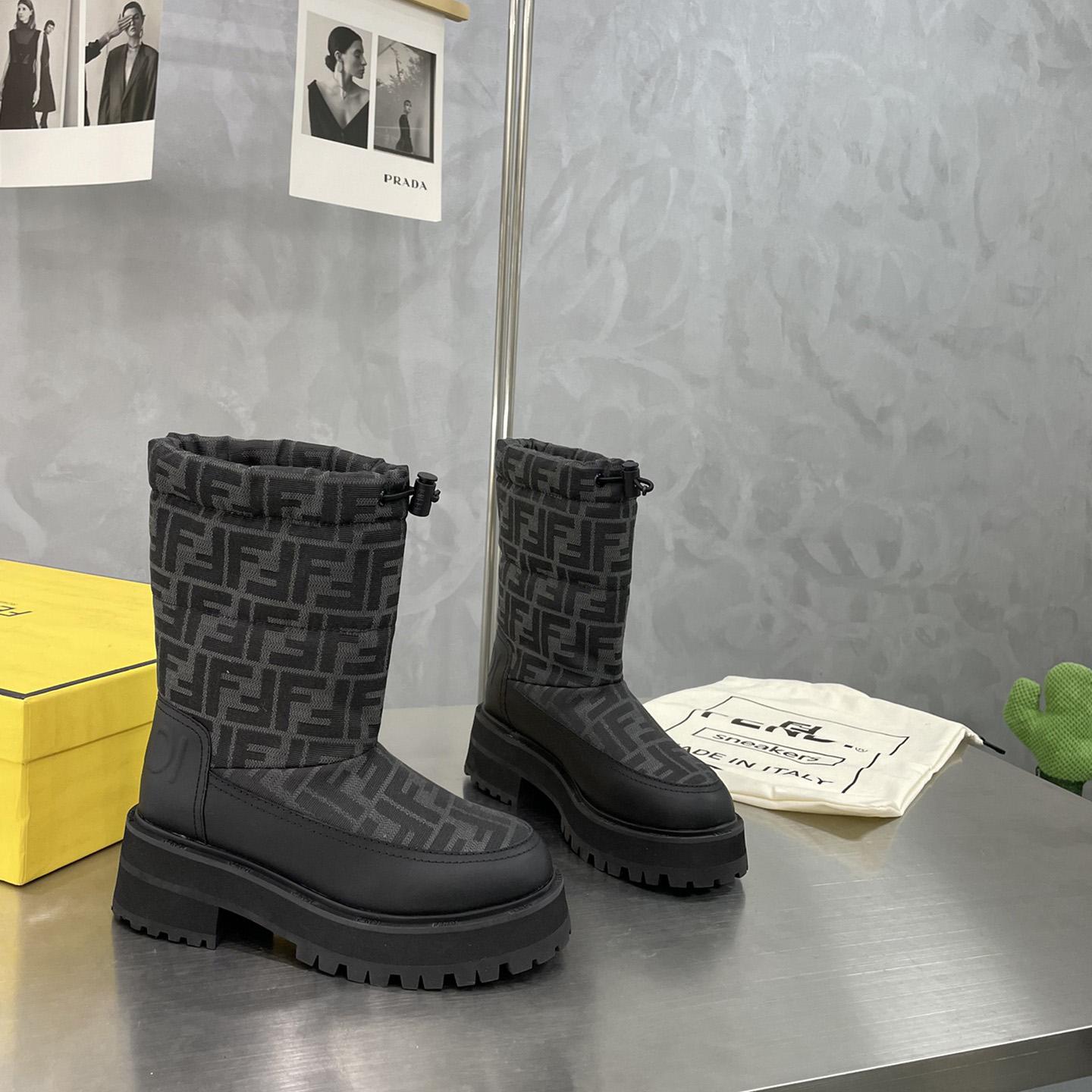 Fendi Force Black Leather Boots - FashionPlug