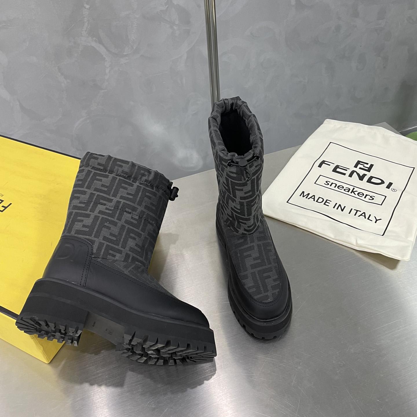 Fendi Force Black Leather Boots - FashionPlug