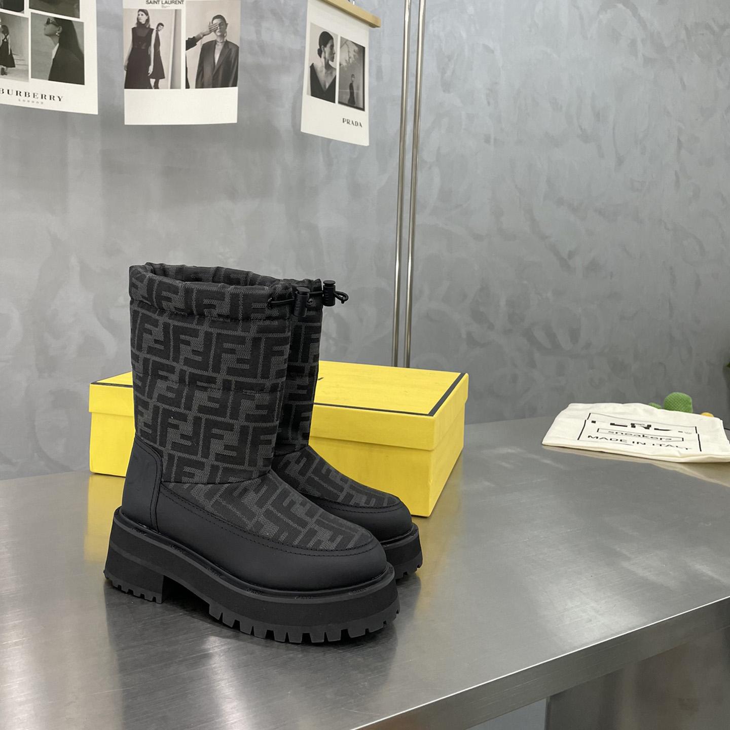Fendi Force Black Leather Boots - FashionPlug