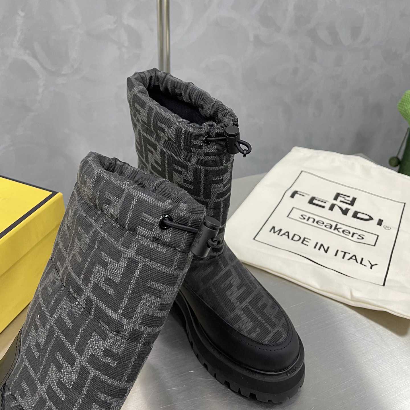 Fendi Force Black Leather Boots - FashionPlug