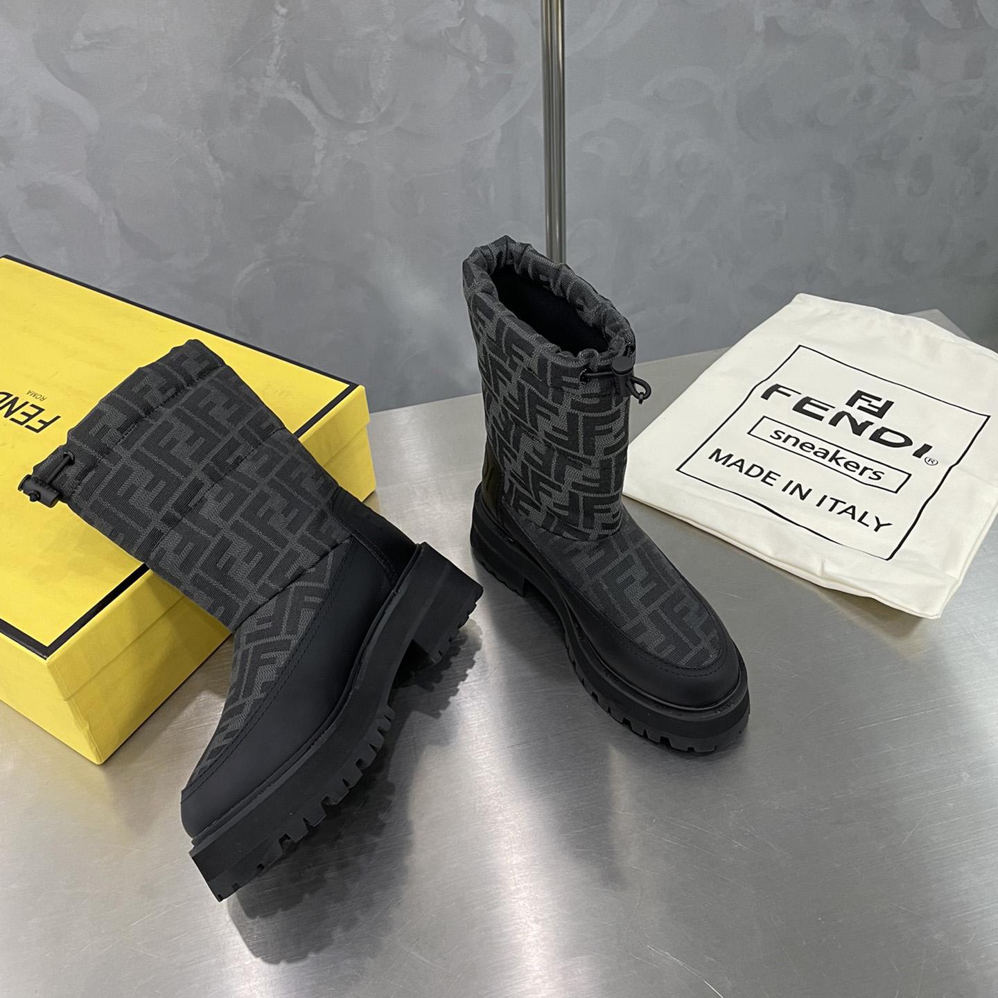 Fendi Force Black Leather Boots - FashionPlug