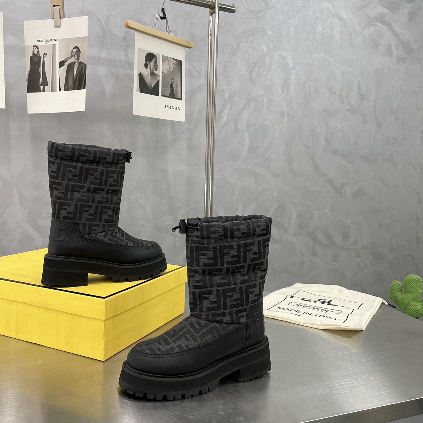 Fendi Force Black Leather Boots - FashionPlug