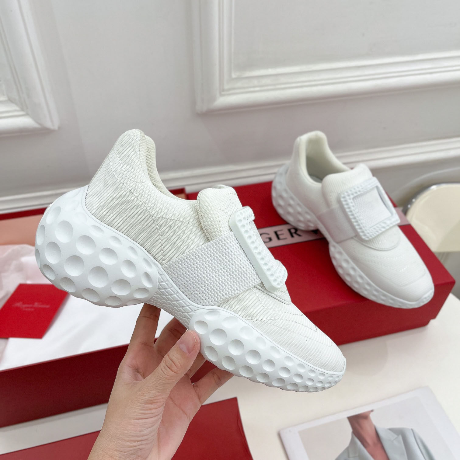 Roger Vivier Viv Run Moonlight Sneaker - FashionPlug