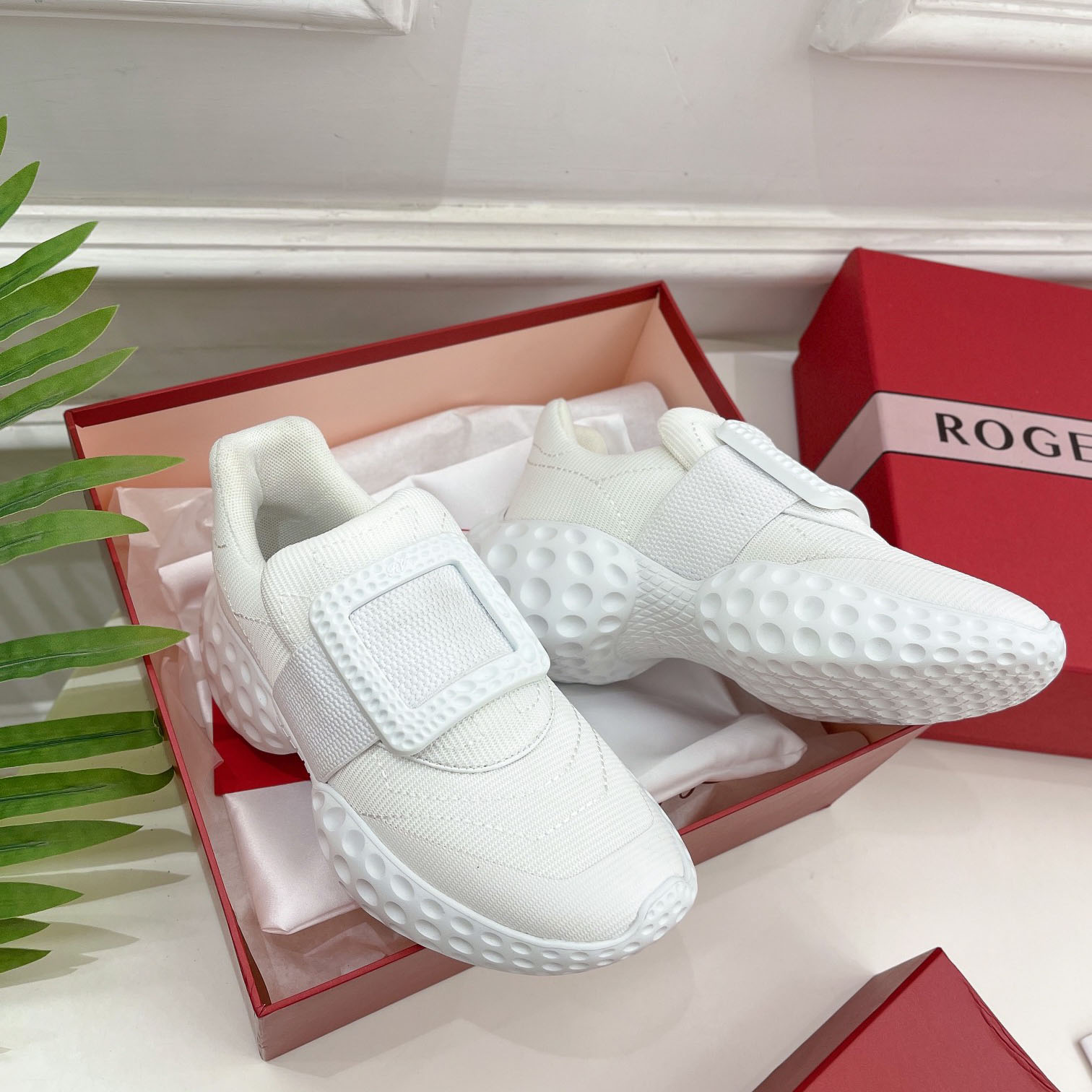 Roger Vivier Viv Run Moonlight Sneaker - FashionPlug