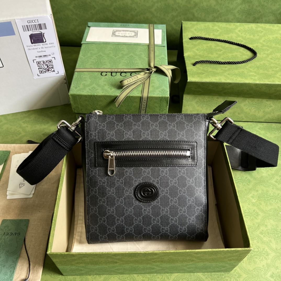 Gucci GG Supreme Messenger Bag(21-23.5-4.5cm)   - FashionPlug