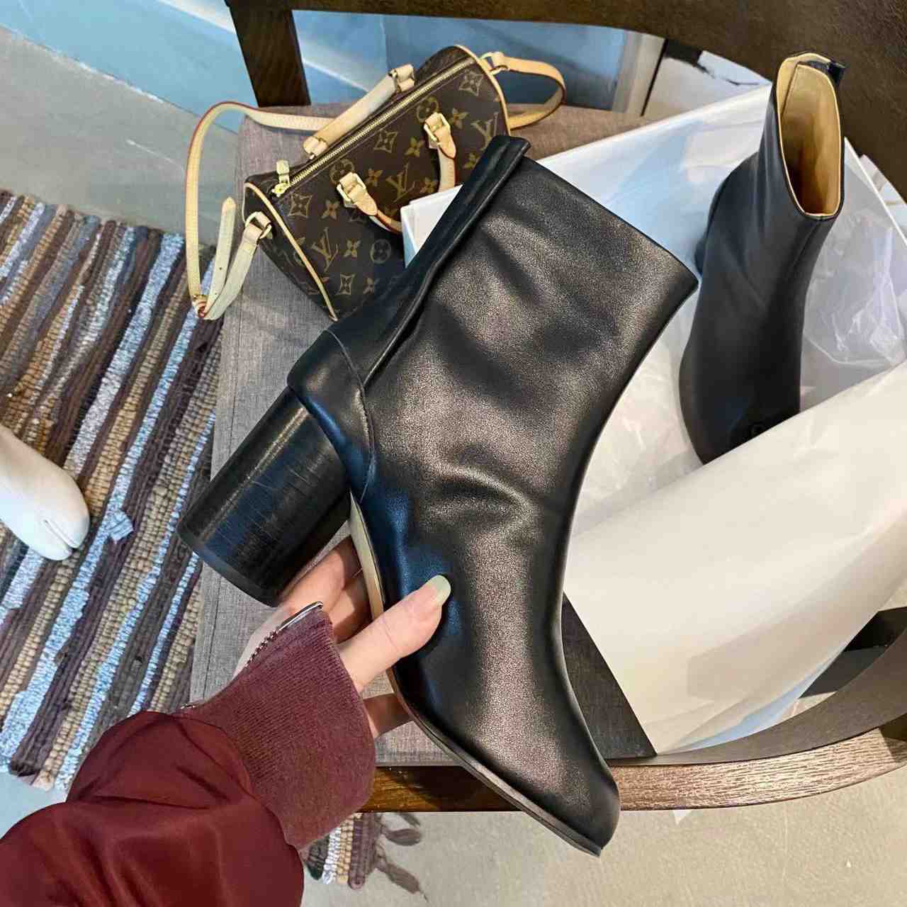Maison Margiela Leather Boots - FashionPlug