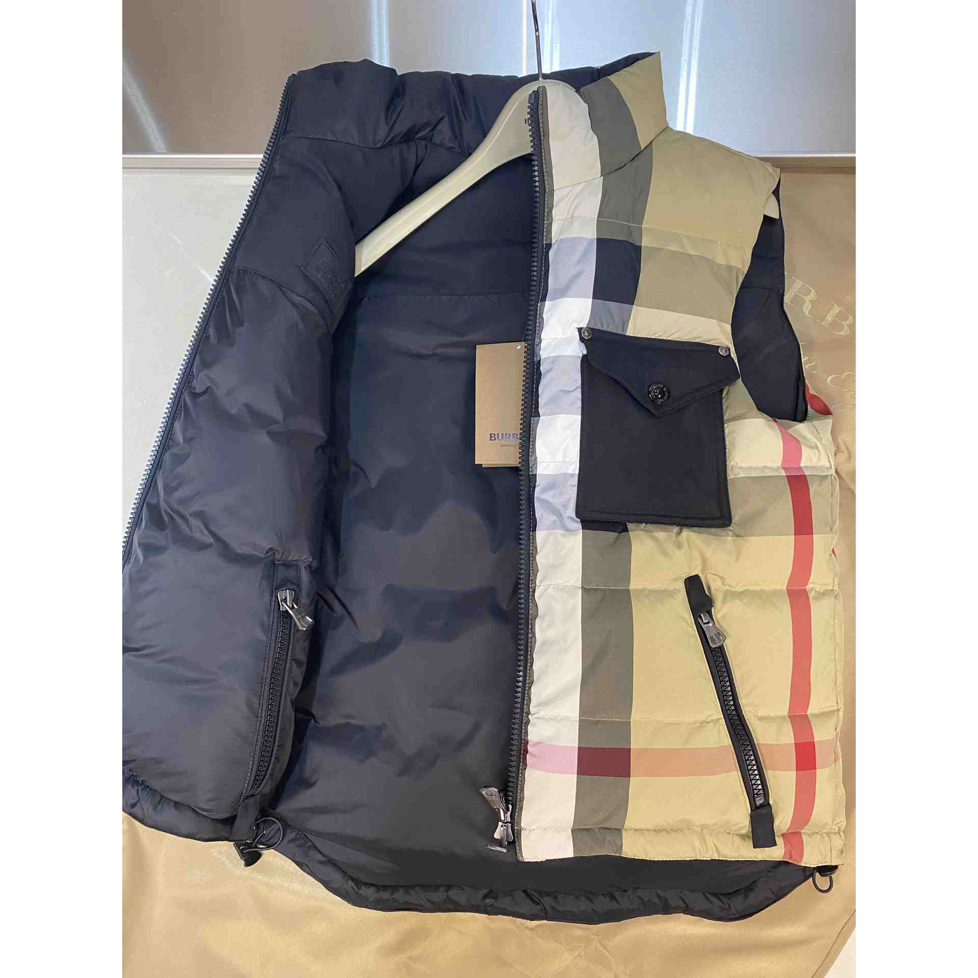 Burberry Reversible Check Puffer Gilet - FashionPlug