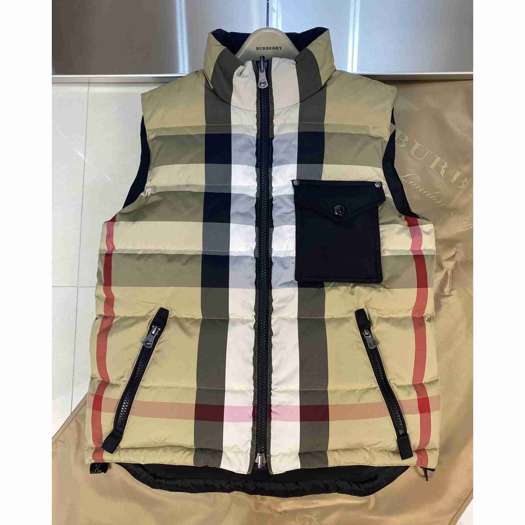 Burberry Reversible Check Puffer Gilet - FashionPlug