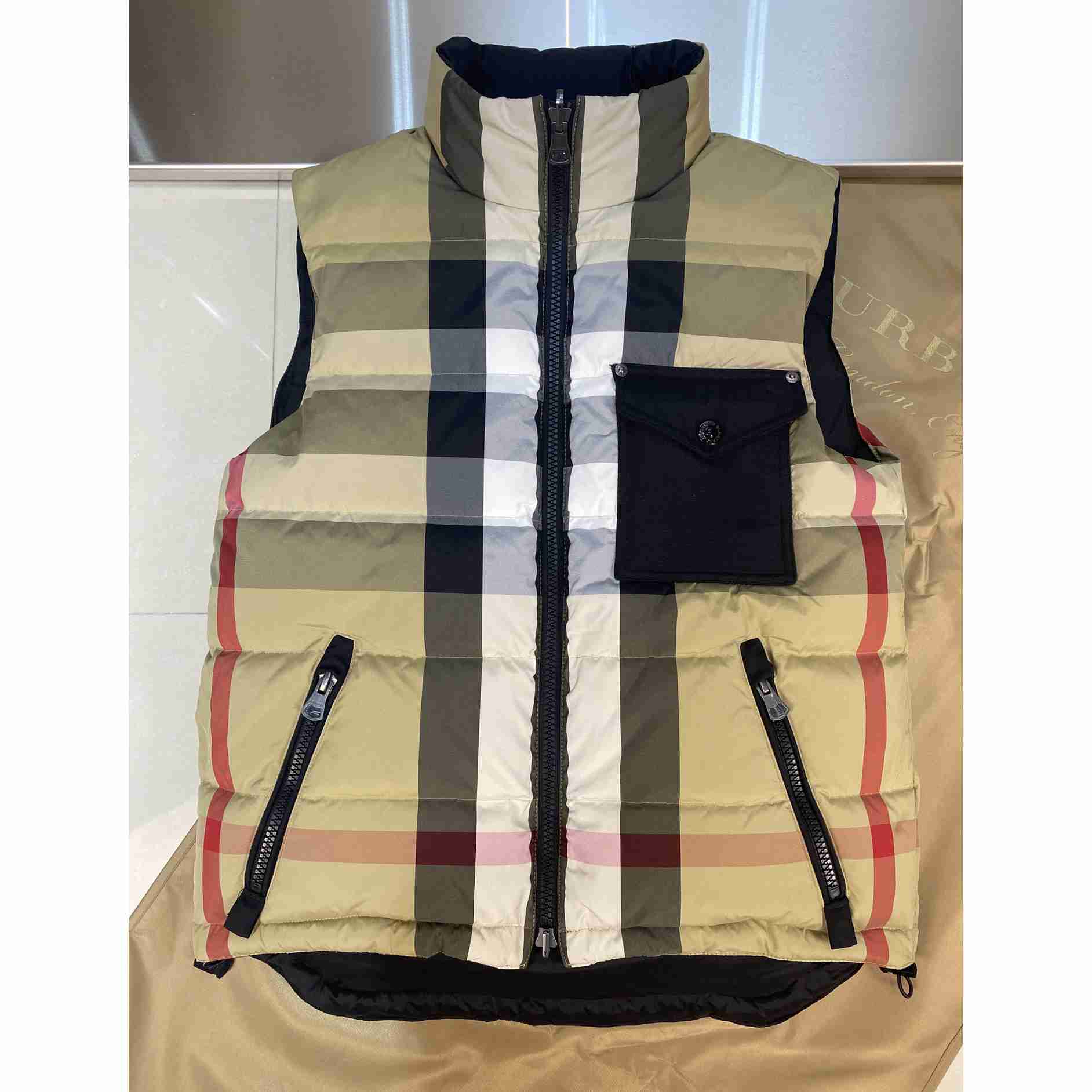 Burberry Reversible Check Puffer Gilet - FashionPlug