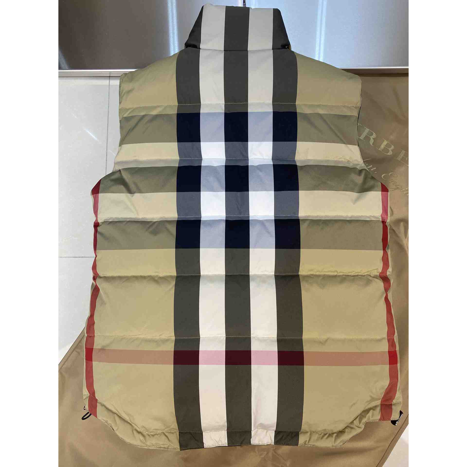 Burberry Reversible Check Puffer Gilet - FashionPlug