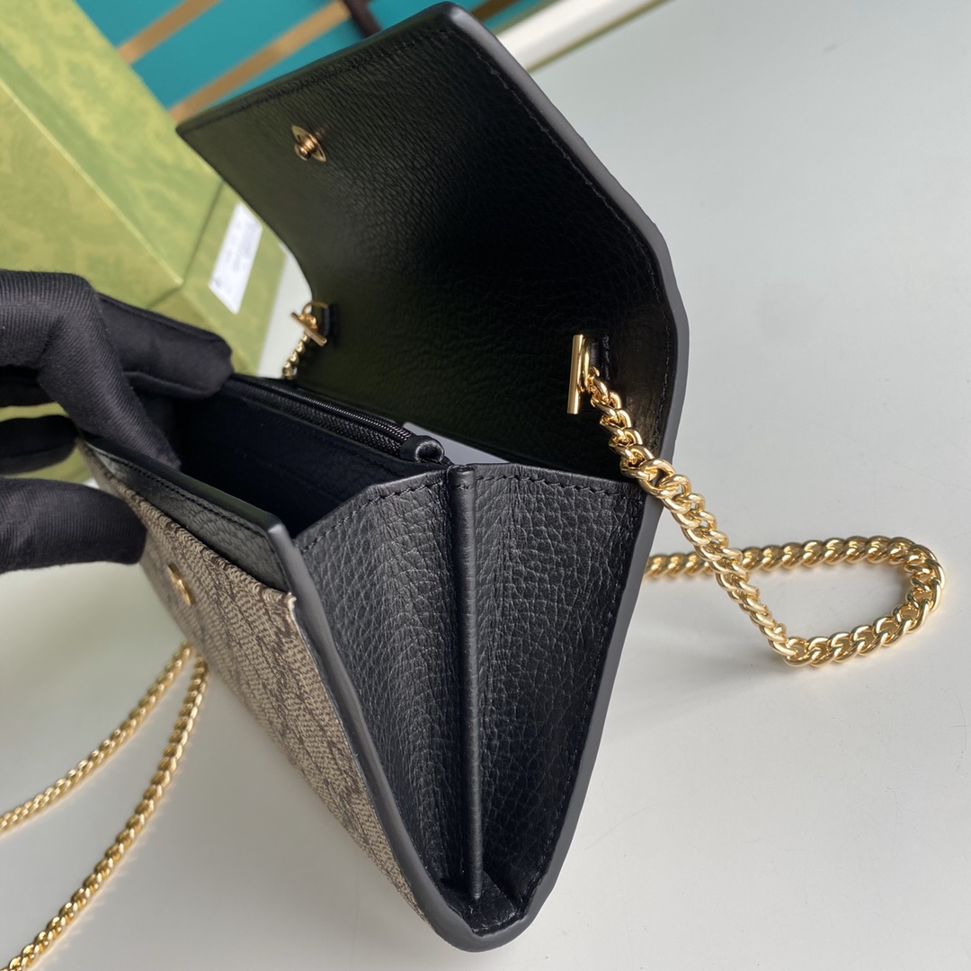 Gucci GG Marmont Chain Wallet(19-10-3.5CM)    - FashionPlug