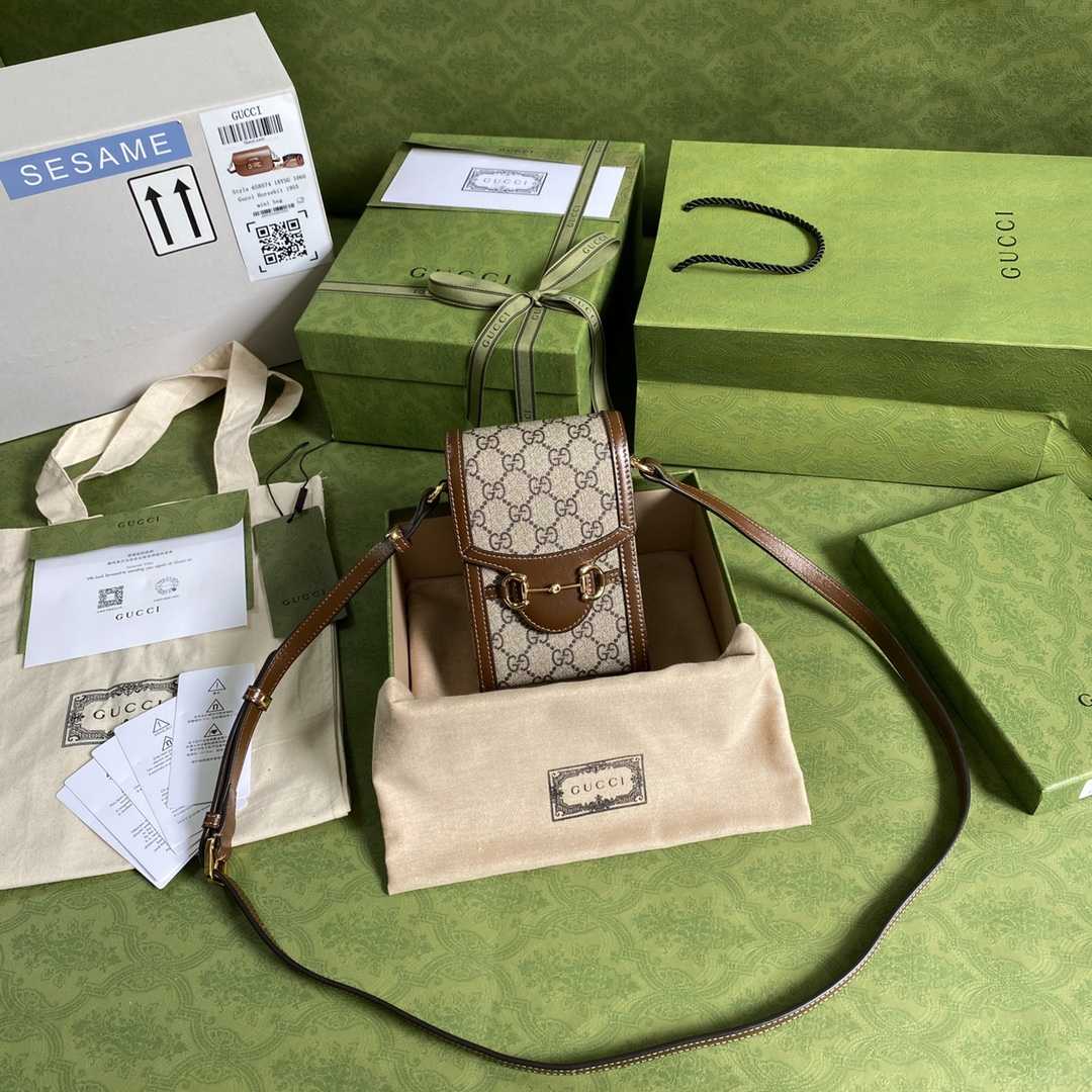 Gucci Horsebit 1955 Mini Bag(11.5-17-4CM) - FashionPlug