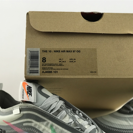 Off-White x Nike Air Max 97 “Menta”Sneakers     AJ4585-101 - FashionPlug