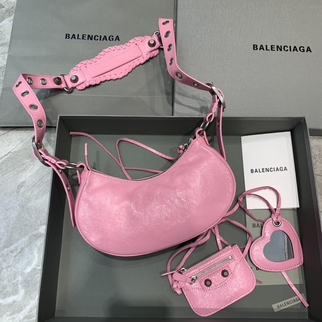 Balenciaga Women's Le Cagole XS Shoulder Bag In Pink(26-12-6cm) - FashionPlug