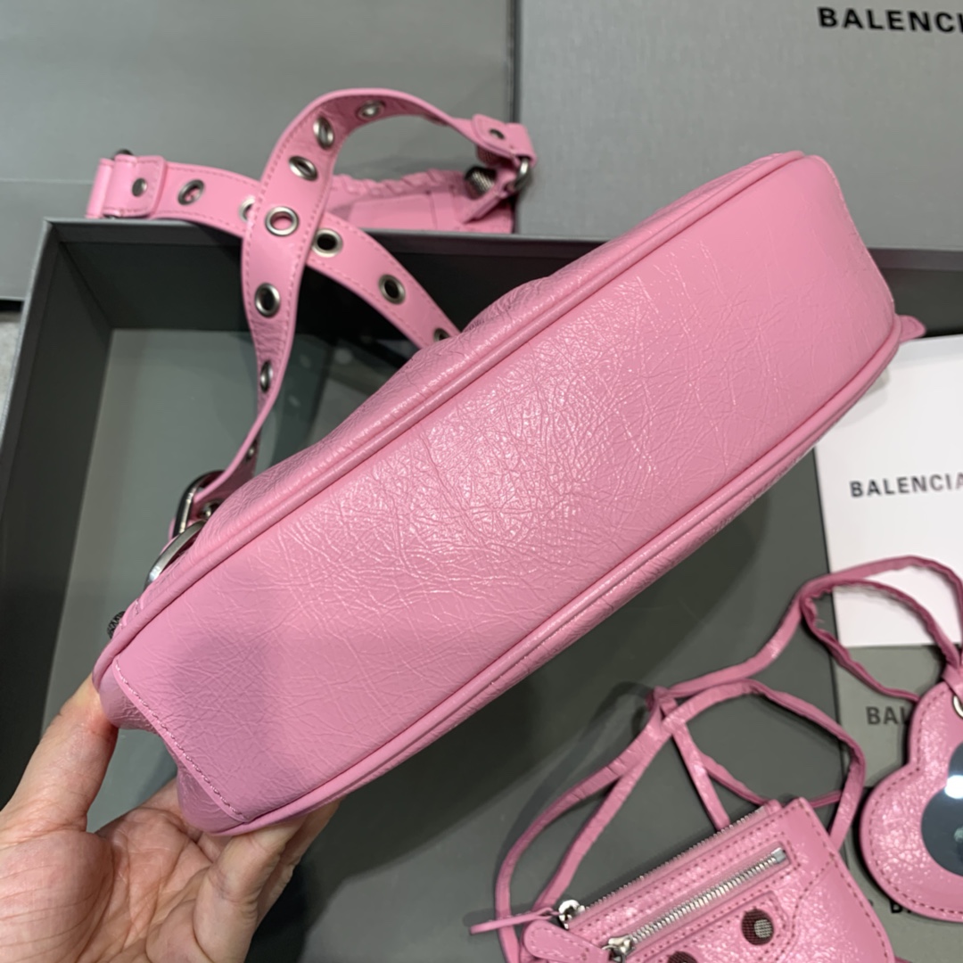 Balenciaga Women's Le Cagole XS Shoulder Bag In Pink(26-12-6cm) - FashionPlug