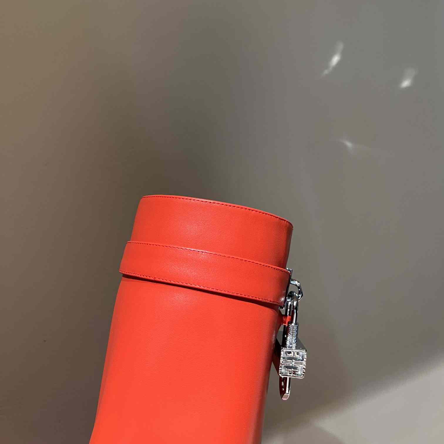 Givenchy Shark Lock Boots In Leather  - FashionPlug