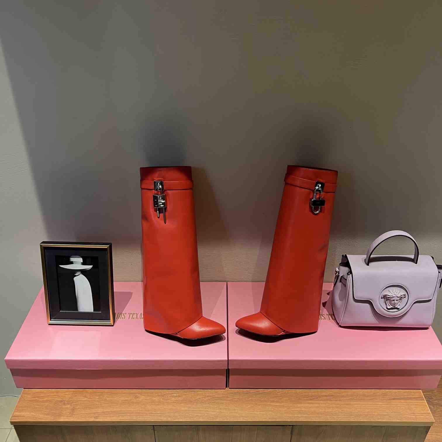 Givenchy Shark Lock Boots In Leather  - FashionPlug