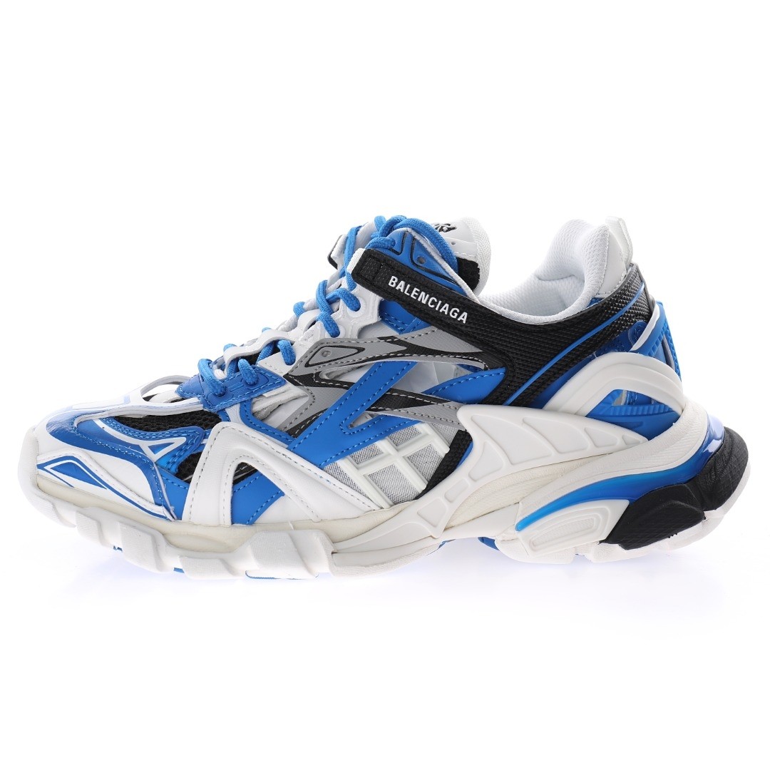 Balenciaga Track 2.0 Blue White Sneaker - FashionPlug