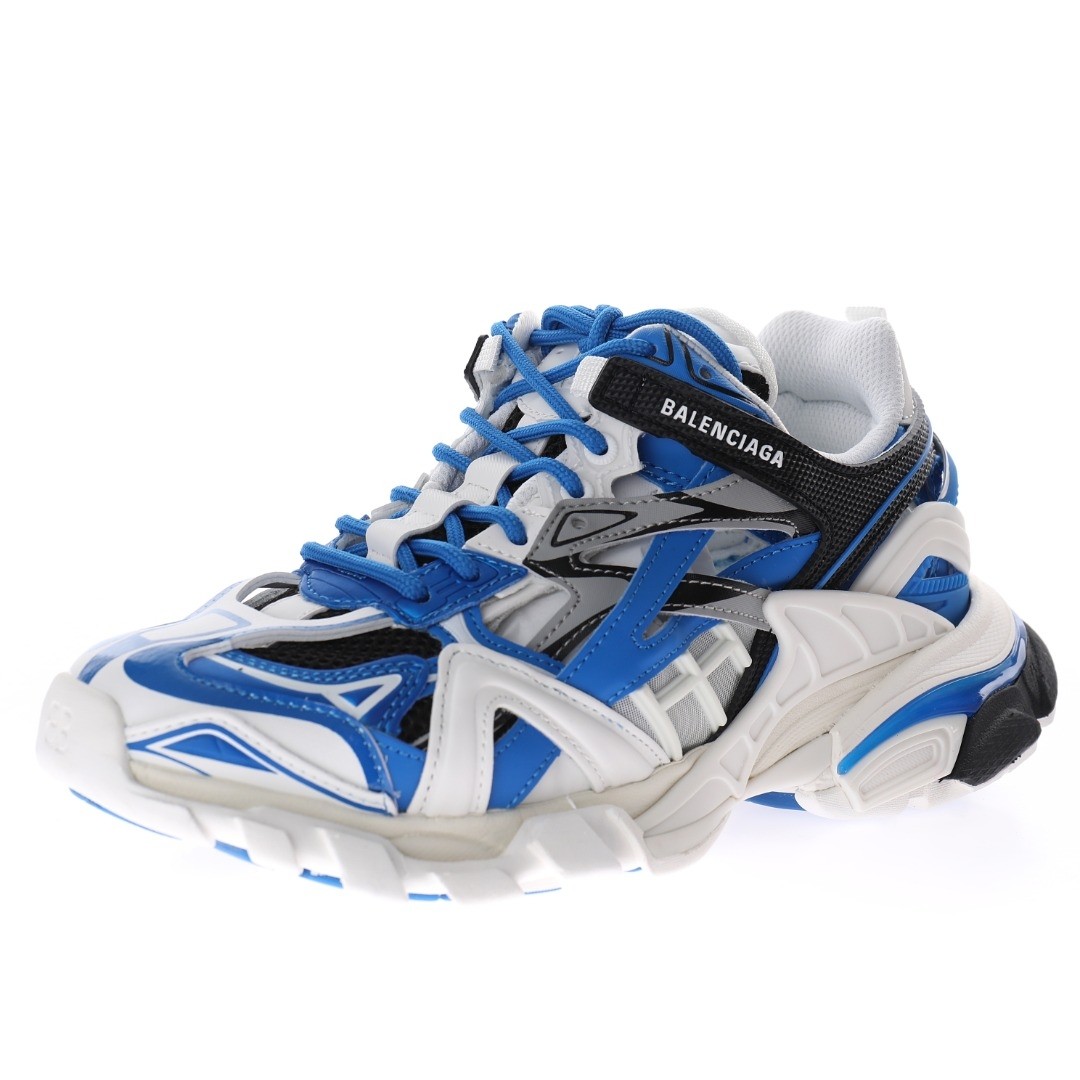Balenciaga Track 2.0 Blue White Sneaker - FashionPlug