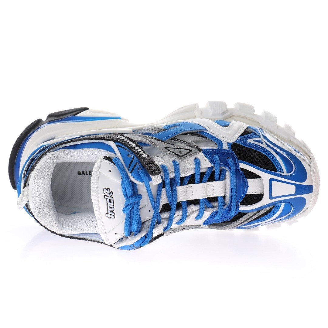 Balenciaga Track 2.0 Blue White Sneaker - FashionPlug