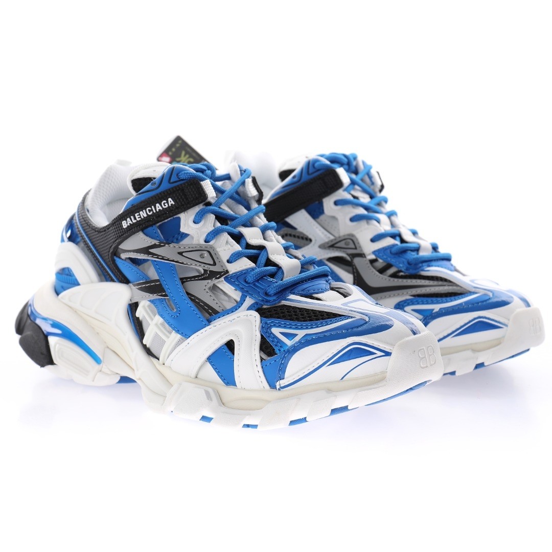 Balenciaga Track 2.0 Blue White Sneaker - FashionPlug