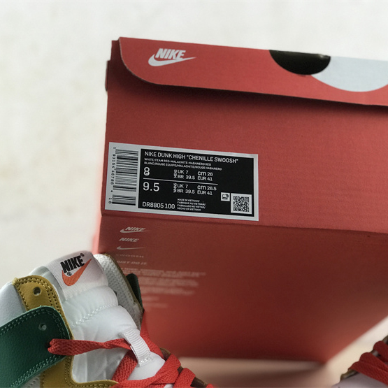 Nike Dunk High University “Chenille Swoosh” Sneakers     DR8805-100 - FashionPlug