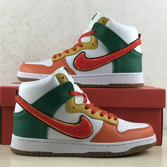 Nike Dunk High University “Chenille Swoosh” Sneakers     DR8805-100 - FashionPlug