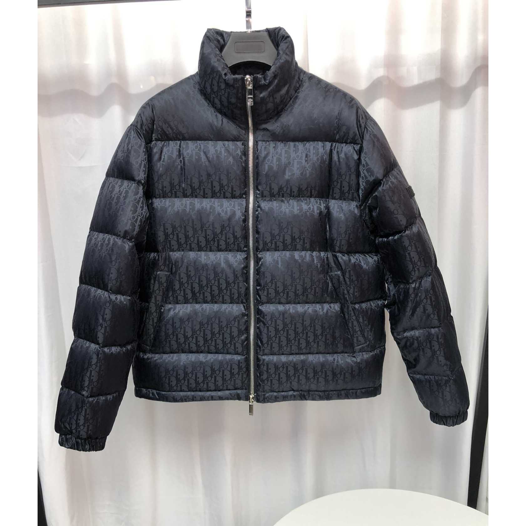 Dior Oblique Print Down Puffer Jacket - FashionPlug