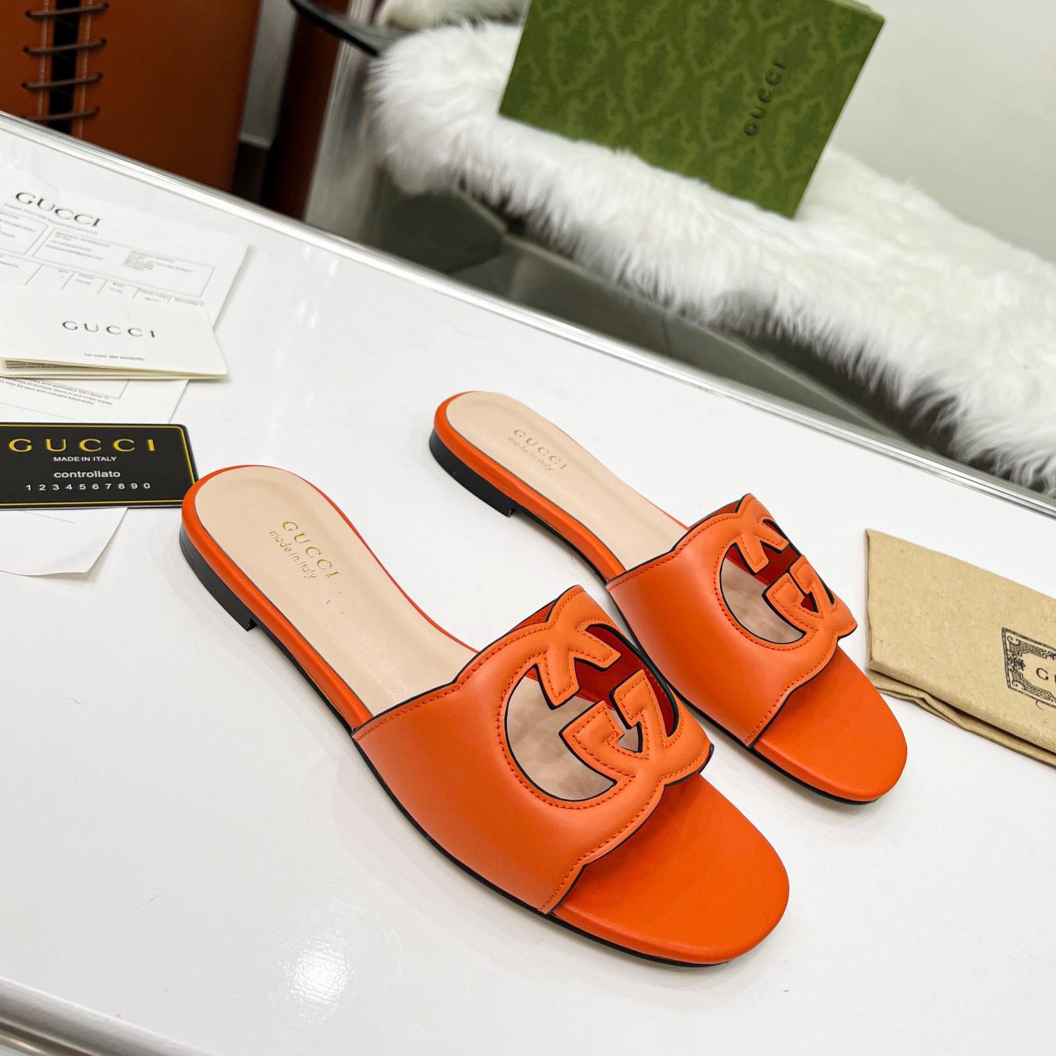 Gucci Women's Interlocking G Cut-Out Slide Sandal - FashionPlug