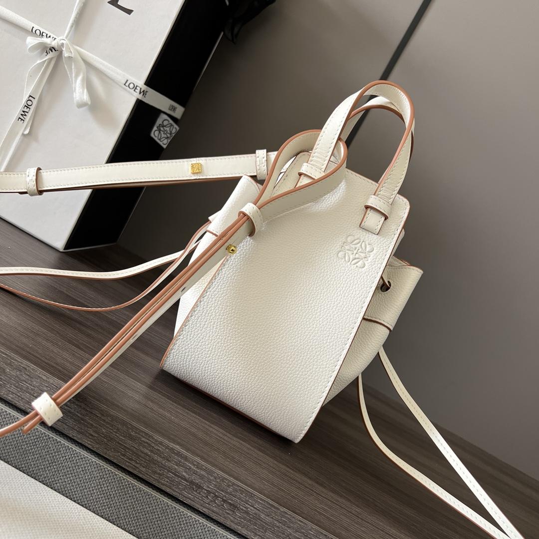 Loewe Mini Hammock drawstring in soft grained calfskin - FashionPlug
