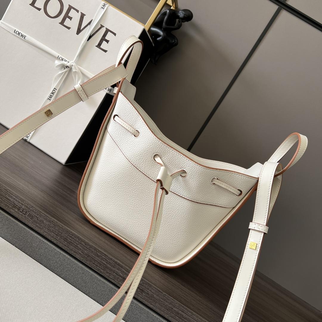 Loewe Mini Hammock drawstring in soft grained calfskin - FashionPlug