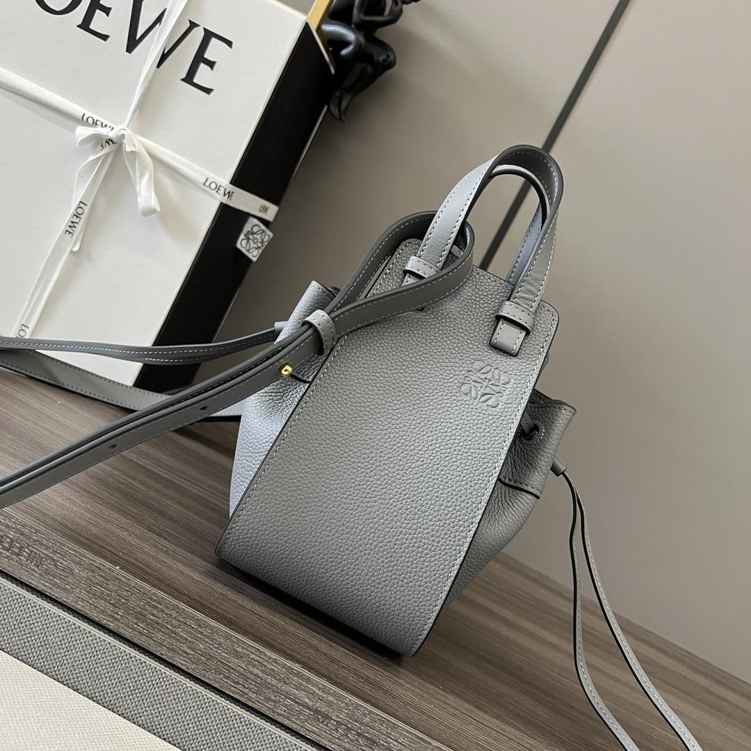 Loewe Mini Hammock drawstring in soft grained calfskin - FashionPlug
