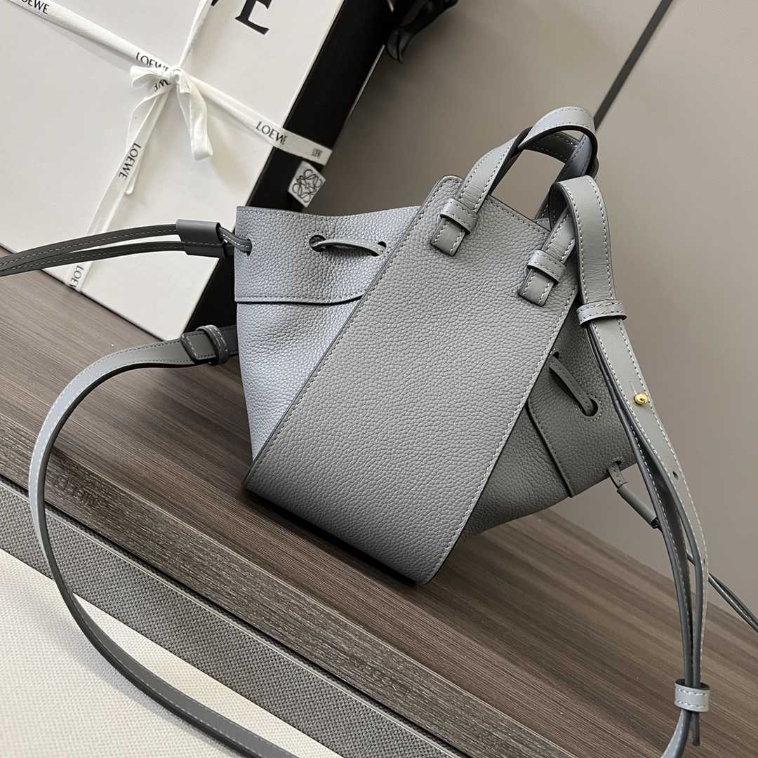 Loewe Mini Hammock drawstring in soft grained calfskin - FashionPlug