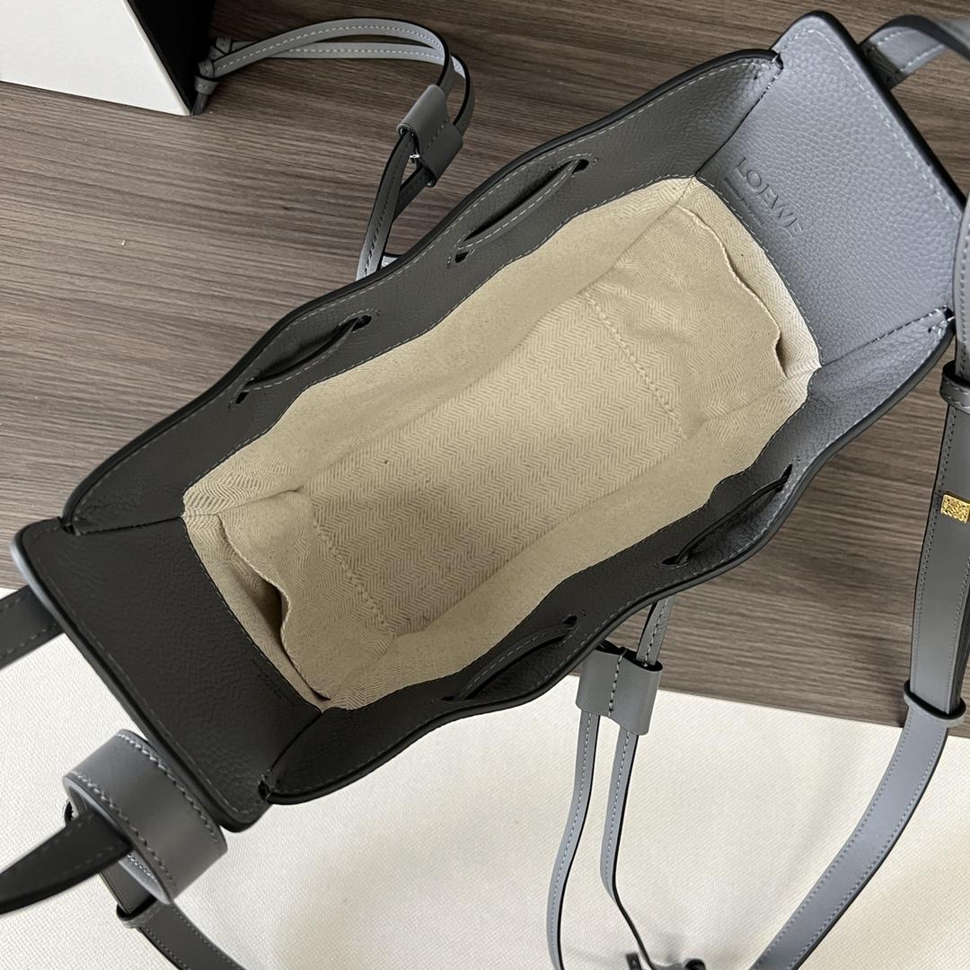 Loewe Mini Hammock drawstring in soft grained calfskin - FashionPlug