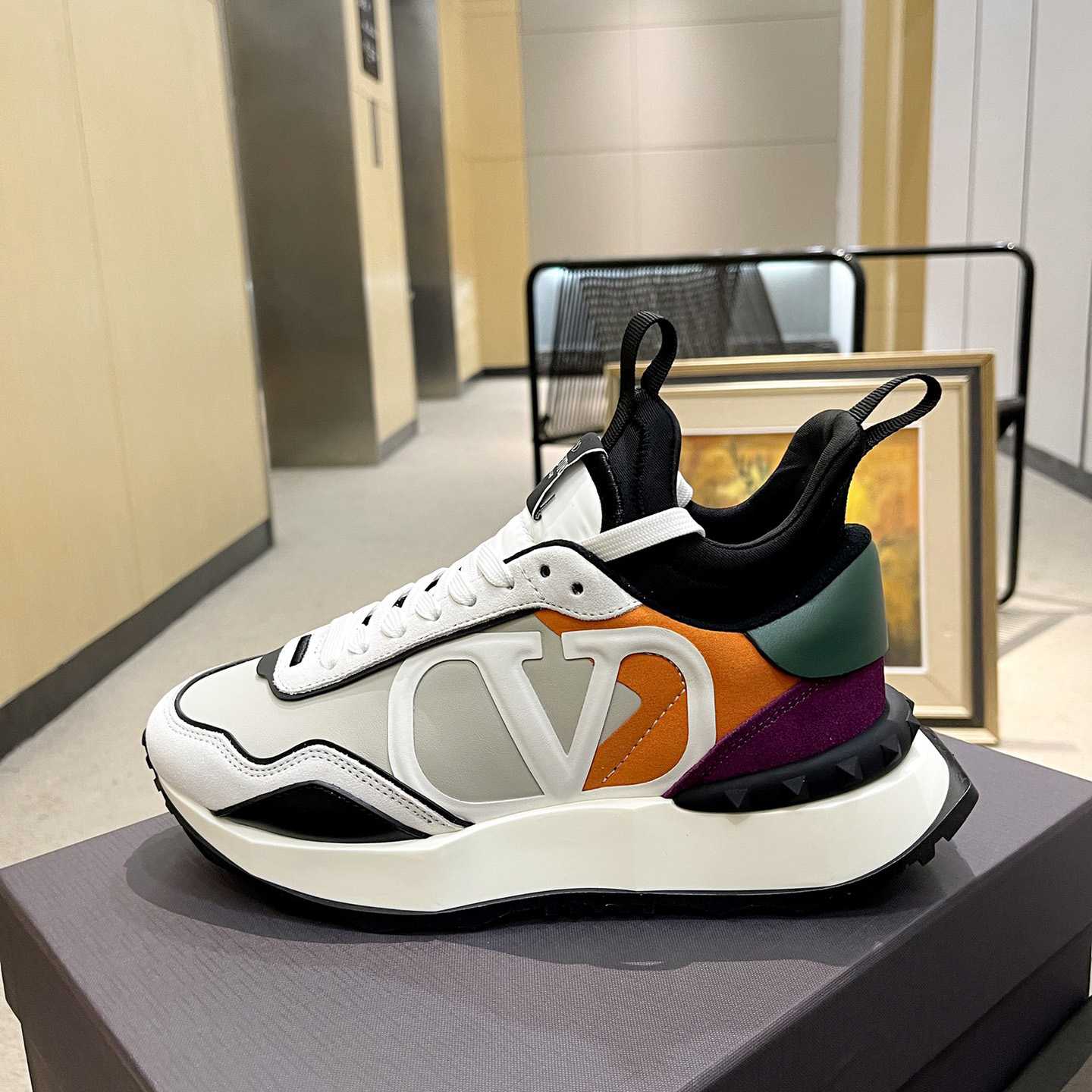 Valenti Netrunner Fabric And Suede Sneaker - FashionPlug