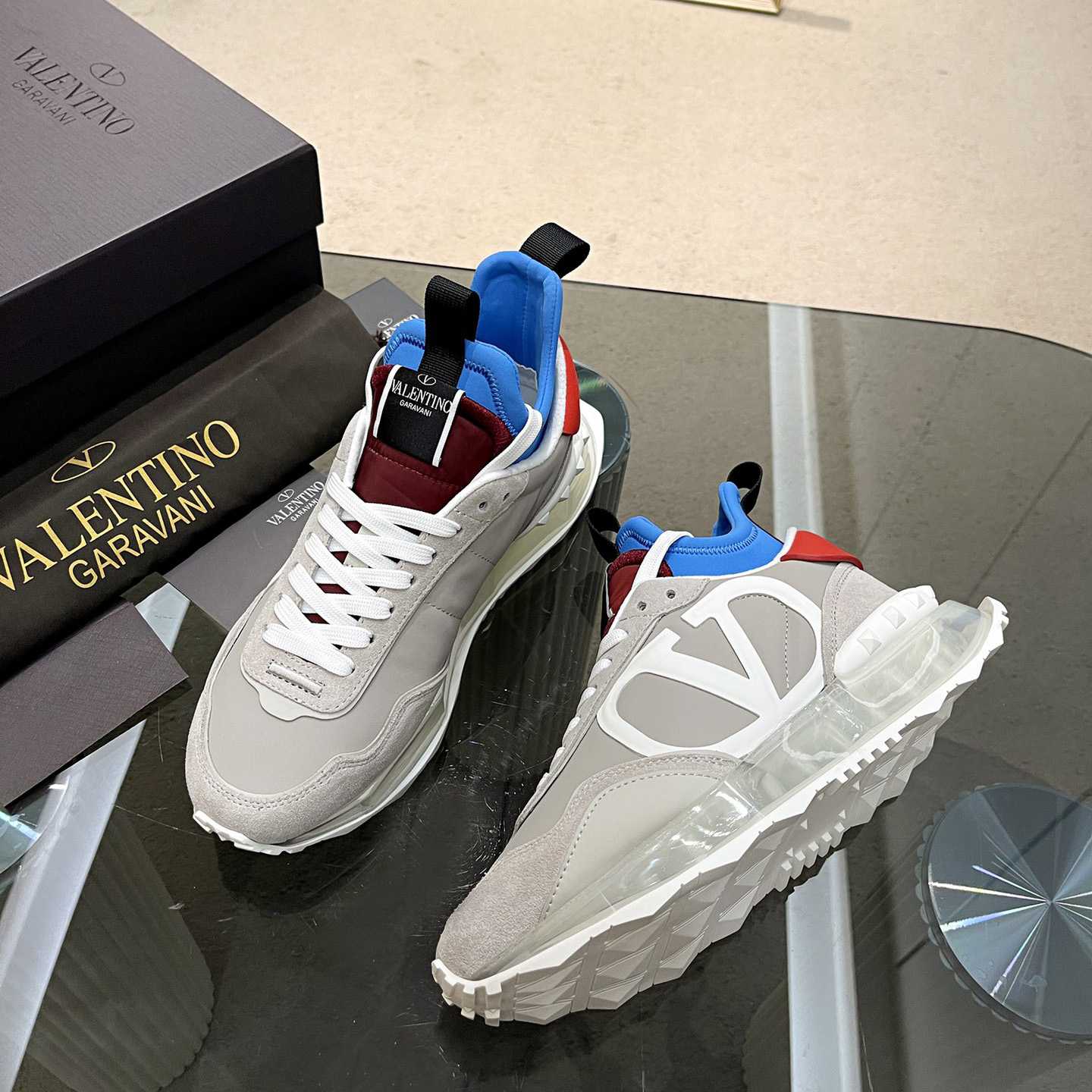 Valenti  Netrunner Fabric And Suede Sneaker - FashionPlug