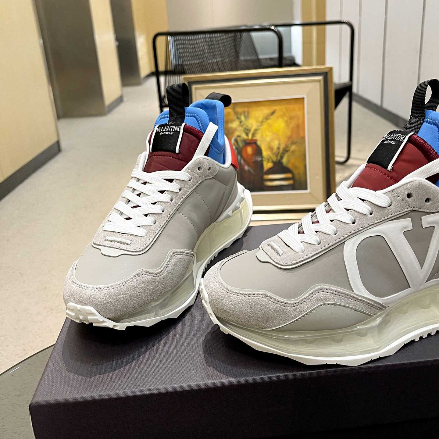 Valenti  Netrunner Fabric And Suede Sneaker - FashionPlug