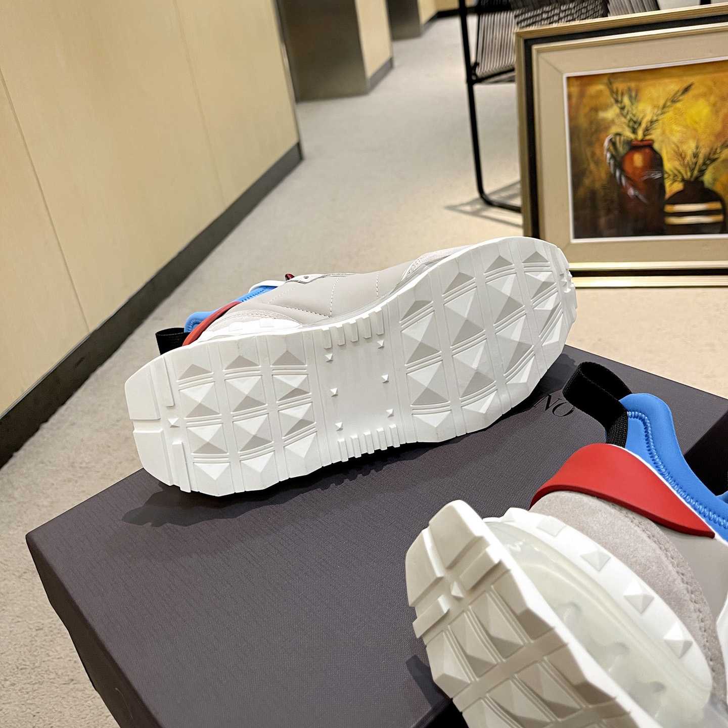 Valenti  Netrunner Fabric And Suede Sneaker - FashionPlug