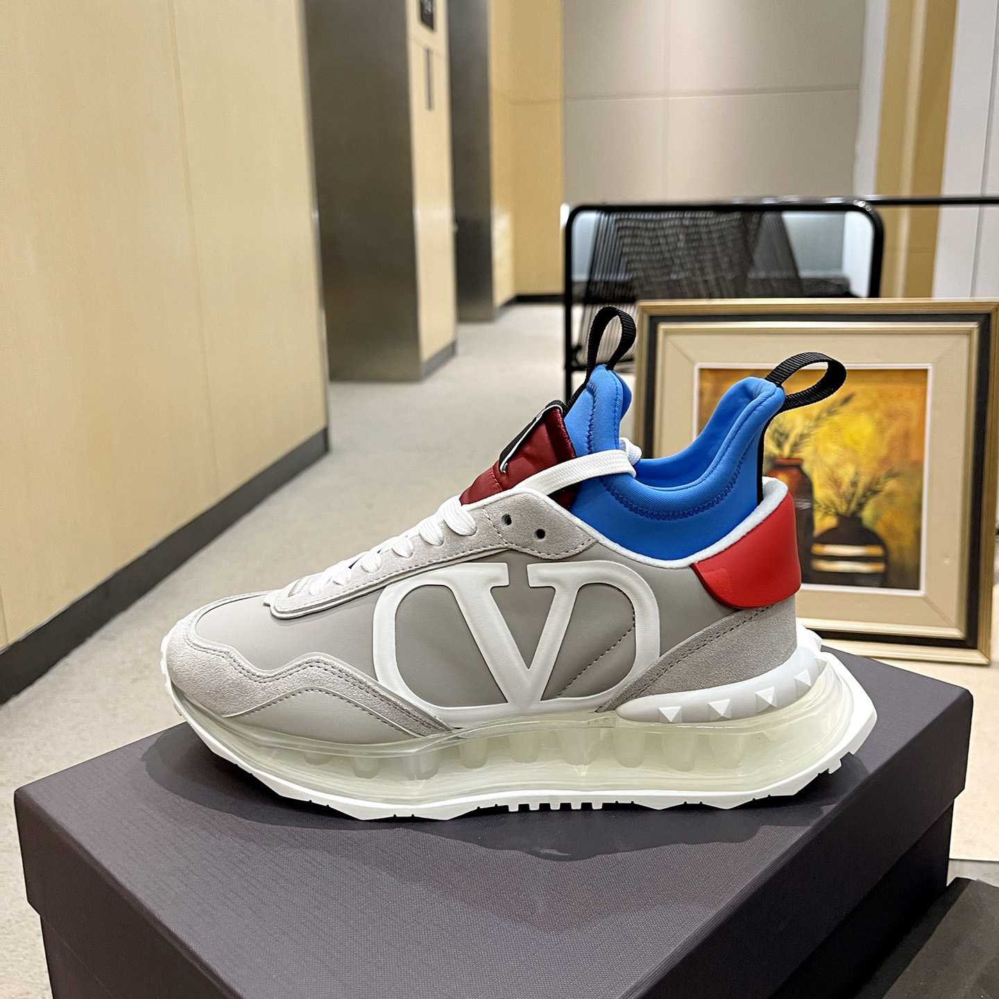 Valenti  Netrunner Fabric And Suede Sneaker - FashionPlug