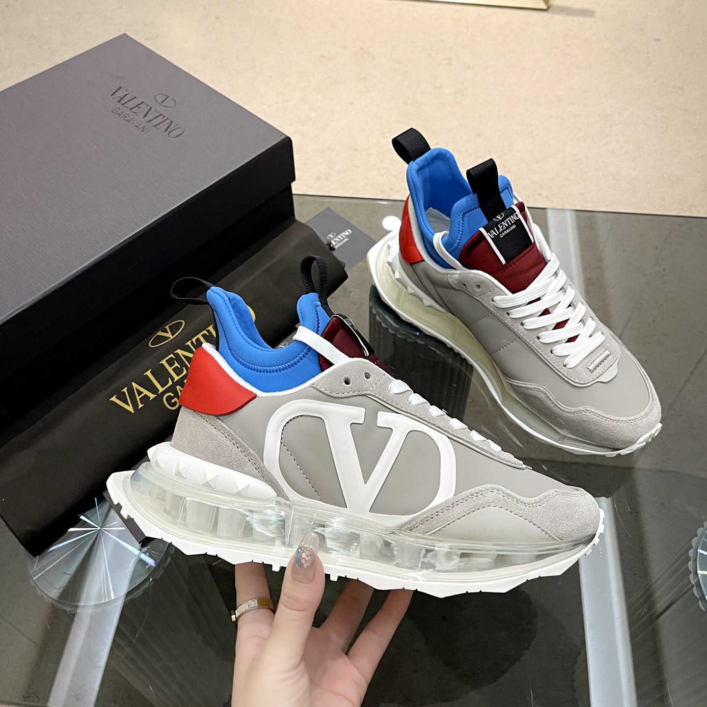 Valenti  Netrunner Fabric And Suede Sneaker - FashionPlug