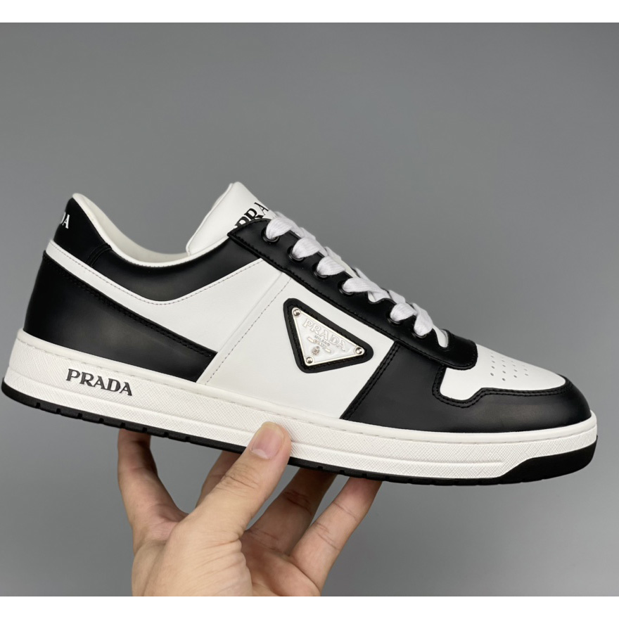 Prada Downtown Leather Sneakers - FashionPlug