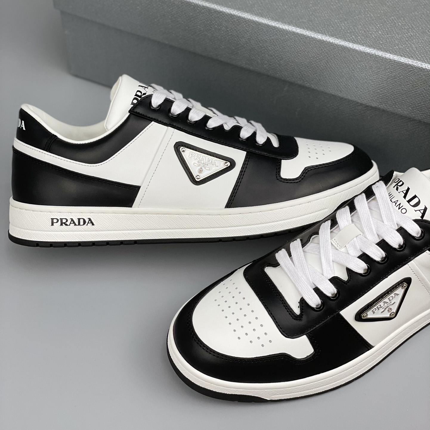 Prada Downtown Leather Sneakers - FashionPlug
