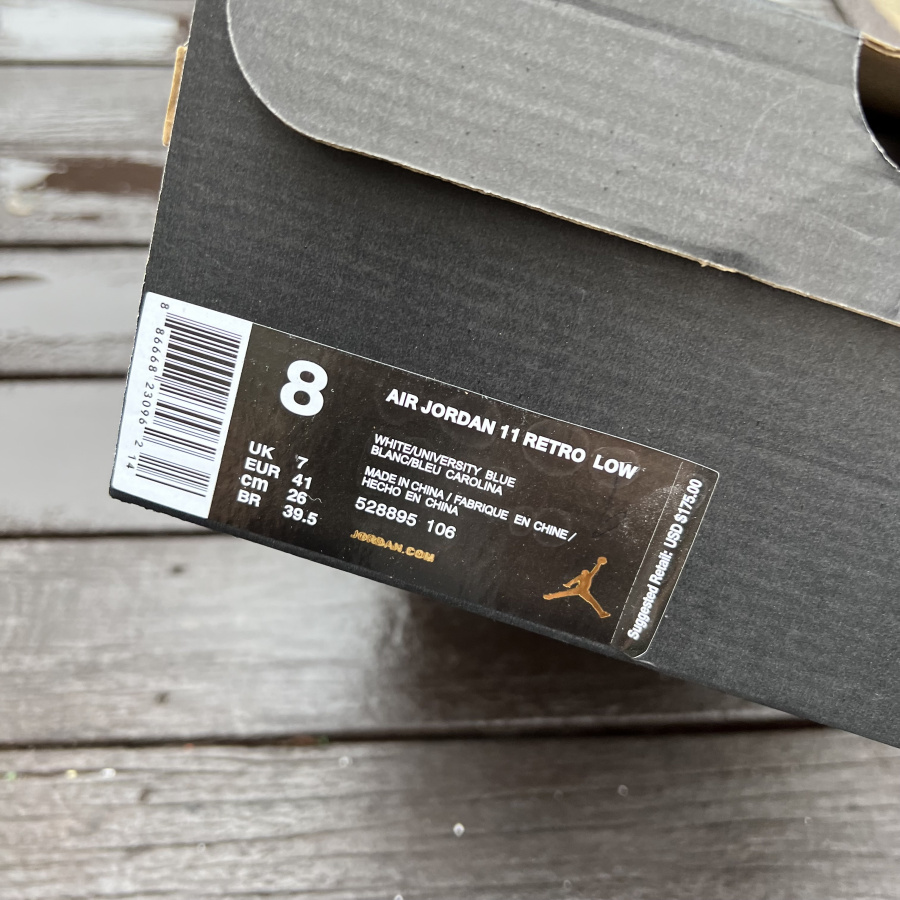 Air Jordan 11 Low UNC AJ11 Sneaker     528895-106 - FashionPlug