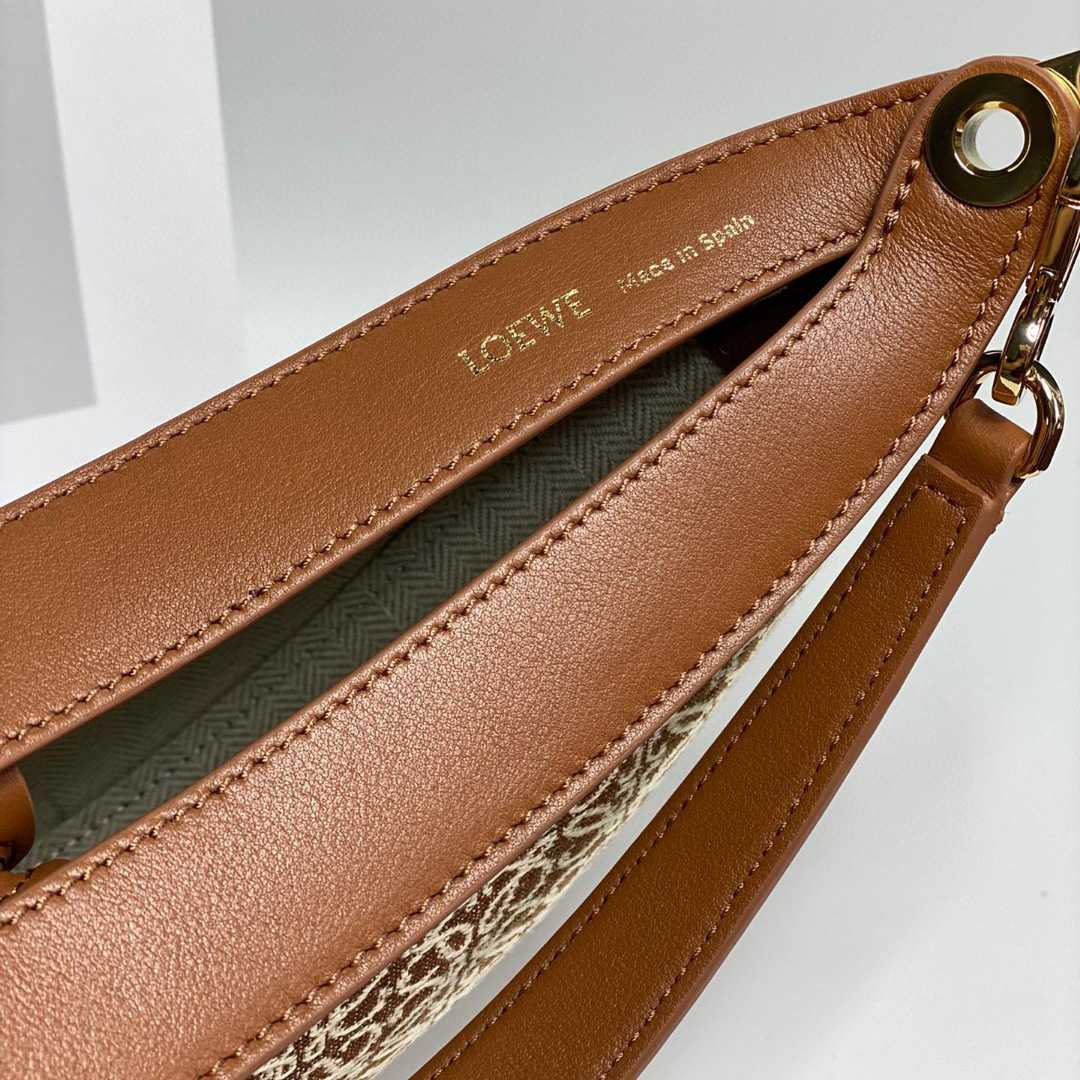 Loewe Small Loewe Luna Bag In Anagram Jacquard And Classic Calfskin(30-12-6cm) - FashionPlug